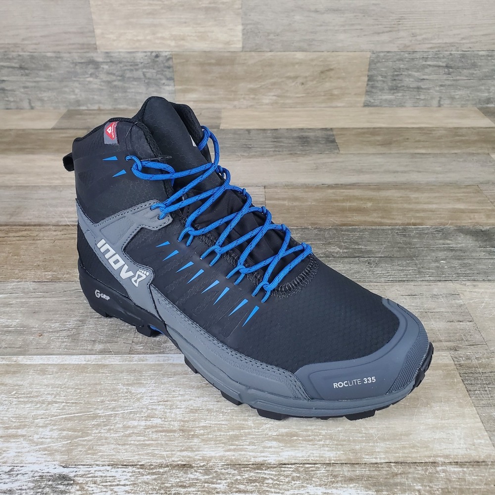 Inov-8 Roclite 335 Womens Boots Sz 8 Black Blue Insulated Hiking Ankle Boot